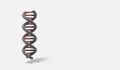 Dna double helix on white background - 3d render