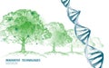 DNA evolution abstract tree. Ecology nature gene innovation technology business concept. GMO gene engineering plant