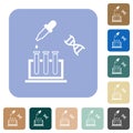 DNA experiment rounded square flat icons
