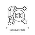 DNA fingerprinting linear icon