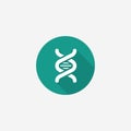 DNA flat style vector icon. Genetic science illustration. Royalty Free Stock Photo