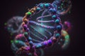 DNA gene helix molecule structure. Generative AI