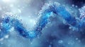 DNA gene helix spiral 3D loop, chromosome molecule cell. DNA molecule or genome cell for molecular science and genetic