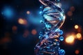 DNA gene helix spiral molecule structure. Medicine