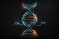 DNA gene helix spiral molecule structure. Generative AI