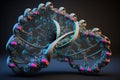 DNA gene helix spiral molecule structure. Generative AI Royalty Free Stock Photo
