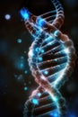 DNA gene helix spiral molecule structure, Generative AI. Royalty Free Stock Photo