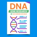 Dna Gene Research Creative Promotion Poster Vector