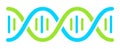 Dna genetic icon, helix vector pictogram