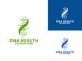 DNA Genetic Logo Design Template. DNA Health logo vector design Royalty Free Stock Photo