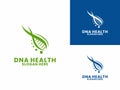 DNA Genetic Logo Design Template. DNA logo design vector Royalty Free Stock Photo