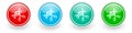 Dna, genetic modification vector icons, colorful glossy buttons on white Royalty Free Stock Photo