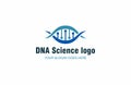 DNA genetic science logo design