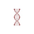 DNA, genetic sign, medical , health maroon color icon