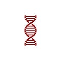 DNA, genetic sign, medical , health maroon color icon