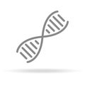 DNA, Genetics Icon In Trendy Thin Line Style Isolated On White Background. Medical Symbol For Your Design, Apps, Logo Royalty Free Stock Photo