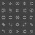 DNA and genetics linear icons