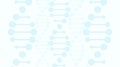 DNA genetics seamless pattern. Blue background. Chromosomal genetic spiral illustration. EPS 10 vector icon Royalty Free Stock Photo