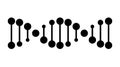 DNA genetics symbol on a white background. Chromosomal genetic spiral illustration. EPS 10 vector icon