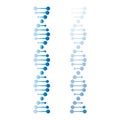 DNA genetics symbol on a white background. Chromosomal genetic spiral illustration. EPS 10 vector icon