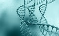 DNA genome research. DNA molecule structure Royalty Free Stock Photo