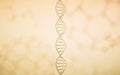 DNA genomes structure with yellow background, 3d rendering Royalty Free Stock Photo