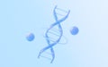 DNA with glass material, 3d rendering Royalty Free Stock Photo