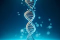 DNA helix abstract illustration, Blue toning