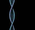DNA helix on black