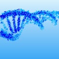 DNA helix blue background