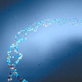 DNA helix, Deoxyribonucleic acid is a thread-like chain of nucleotides carrying the genetic instructions used in the growth Royalty Free Stock Photo