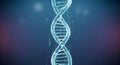 DNA Helix with Digital Binary Code Overlay - Science Background Royalty Free Stock Photo