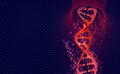 DNA helix. Hi Tech technology in the field of genetic engineering