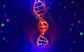 DNA helix. Hi Tech technology in the field of genetic engineering Royalty Free Stock Photo