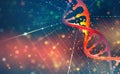 DNA helix. Hi Tech technology in the field of genetic engineering Royalty Free Stock Photo