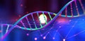 DNA helix. Hi Tech technology in the field of genetic engineering Royalty Free Stock Photo