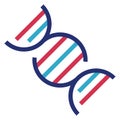 Dna helix icon. Genome symbol. Genetic science