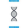 DNA Helix Icon Vector Design Template