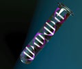 DNA helix inside a test tube, research and studies on genetic diseases.