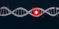 DNA helix Life structure And red blood cells 3d illustration