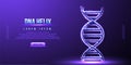 dna, helix molecule, low poly wireframe, vector illustration Royalty Free Stock Photo