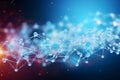 DNA helix, neurons, and abstract molecular art create vibrant science