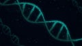 DNA helix particles illustration