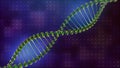 DNA helix spiral disease and illness. Glowing blue. science and health 3d render