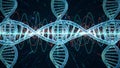 DNA Helix Structure Blue Digital Genetic Code Royalty Free Stock Photo