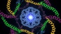 DNA Helix Structure Blue Light Genetic Code Royalty Free Stock Photo