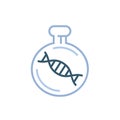 DNA heredity test. Glass flask pictogram. Medical concept. Royalty Free Stock Photo