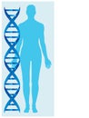 Dna and human body Royalty Free Stock Photo