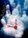 DNA Human Clock Royalty Free Stock Photo