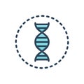Color illustration icon for Dna, chromosome and human Royalty Free Stock Photo